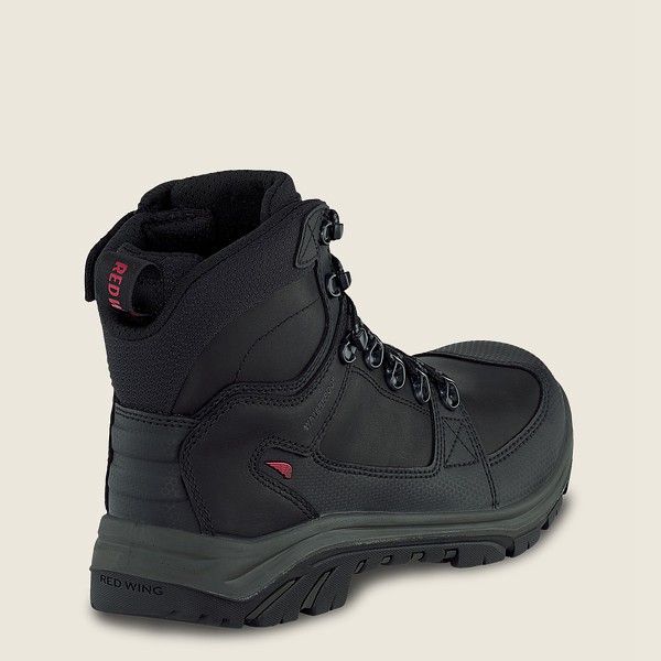 Safety Støvler Herre - Red Wing Trades - 6-Inch Side-Zip Waterproof Csa Toe - Sort - KHIXOZ-752